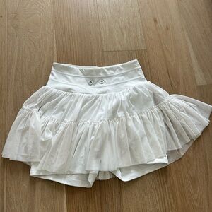 Popflex Pirouette Cool White Ruffled Skirt